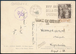 1943 Cenzúrázott Képeslap Nógrádverőcére / Censored Postcard To Hungary - Otros & Sin Clasificación