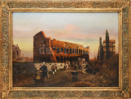 Robert Kronabetter Alott (1850 - 1910): A Római Colosseum. Olaj, Vászon. Jelzett. Restaurált, Apró Felületi Sérülésekkel - Other & Unclassified