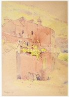 Karl Viktor Mayr (1882-1974) Ragusa 1910. Akvarell, Papír. Jelzett, Dekoratív üvegezett Keretben 27x19 Cm / Watercolor,  - Other & Unclassified