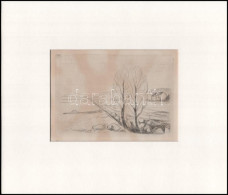 Edvard Munch (1863-1944): Tájkép (Landschaft). Rézkarc, Papír, Jelzés Nélkül. Paszpartuban. Megjelent: Hermann Struck: D - Andere & Zonder Classificatie