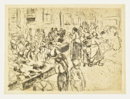 Liebermann, Max (1847-1935): Amsterdami Zsidónegyed (Das Judenviertel In Amsterdam). Rézkarc, Papír, Jelzés Nélkül. Pasz - Other & Unclassified