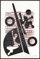 Joseph Kádár (1936-2019): Hommage á Bartók, 1981. Szitanyomat, Papír, Jelzett. Művészpéldány E.A. Jelzéssel. 40×27 Cm /  - Other & Unclassified