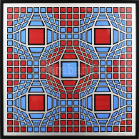 Victor Vasarely (1908-1997): ARG-VIT. Szitanyomat, Papír. Jelezve Jobbra Lent. Hátoldalán Számozott: 54/190. Vasarely Ce - Otros & Sin Clasificación