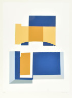 Mark (Márkus), Anna (1928-): Geometrikus Ompozíció, 1990. Szitanyomat, Papír, Jelzett, Számozott (19/40). 45,5x34 Cm / S - Other & Unclassified
