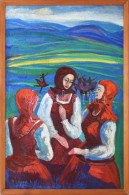 Kozma István (1937-2020): Erdélyi Népviselet. Olaj, Farost, Jelzett, 85×55 Cm. Keretben - Andere & Zonder Classificatie