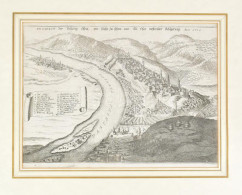 1691 ,,Prospect Der Vestung Ofen, Wie Solche Zu Sehen Von Alt Ofen Wehrender Belägerung Anno 1684." Buda és Pest Madártá - Gravuren