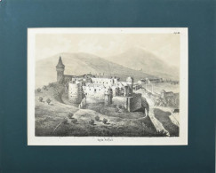 Cca 1850 Vajda-hunyad Vára, Erdély (Vajdahunyad). Litográfia, Papír, Reiffenstein és Rosch, Bécs. 18×25 Cm. Paszpartuban - Gravure