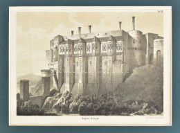 Cca 1850 Vajda-hunyad Vára, Erdély (Vajdahunyad). Litográfia, Papír, Reiffenstein és Rosch, Bécs. 18×25 Cm. Paszpartuban - Gravure