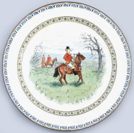 Minton Vadász Mintás Fajansz Tányér. Kézzel Festett, Jelzett, Hibátlan 25 Cm / Minton Fayenece 'Arry Out Hunting Plate - Andere & Zonder Classificatie