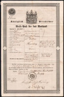 1800 Königlich Preussischer Reise-Pass Für Das Ausland / Porosz Királyság, útlevél Külföldre, Hajtásnyomokkal 38x24,5 Cm - Unclassified