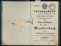 1854-1857 Sopron (Oedenburg), Vándorkönyv Hartner János Kéményseprőlegény Részére, A Címlapon 6 Kr Szignettával - Non Classificati