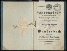 1854-1857 Sopron (Oedenburg), Vándorkönyv Hartner János Kéményseprőlegény Részére, A Címlapon 6 Kr Szignettával - Sin Clasificación