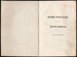 1866 Alsó-Rajnai Munkakönyv A Magyarországra Vándorolt Hartner Ignác Kéményseprő Mester Részére / 1866 Rhein-Bas - Lower - Unclassified