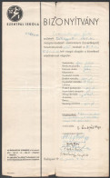 1930-1931 Szentpál-Iskola Mozgásművészeti Szemináriumi (tanárképző) 1. éves Bizonyítványa (1931) és Parterre-torna és At - Unclassified