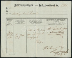 1860 Kézbesítési ív / Delivery Certificate - Unclassified