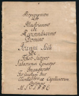 1777 Felsőszopori Szily János (1735-1799) Szombathely Első Püspökének Beiktatására Készült Méltató Beszéd Kézzel írt Vál - Unclassified