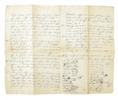 1837 Ipolyság, A Honthi Olvasó Társaság Alapszabályai, 1837. Dec. 13., Hajtott, Kissé Foltos, Kis Sérülésekkel, 2 Sztl.  - Unclassified