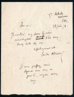 1874 Émile Ollivier (1825-1913) Francia Miniszterelnök, Liszt Ferenc Vejének Autográf Levele / Autoraph Letter Of Émile  - Non Classificati