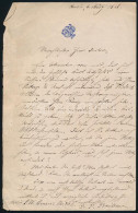 1878 Paul Bailleu (1853-1922) Német Történész és Levéltáros Saját Kézzel írt Levele Marczali Henrik (1856-1940) Történés - Ohne Zuordnung