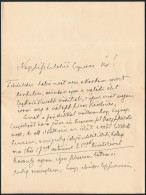 1896 Tisza Kálmán (1830-1902) Miniszterelnök Saját Kézzel írt Levele Szél Kálmán Nagyszalontai Esperesnek Egyházi ügyekb - Sin Clasificación