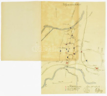 1911 A Zólyomban (Felvidék) Kifüggesztett Levélgyűjtő Szekrények Kézzel Rajzolt Térképe, Utcákon Való Elhelyezkedése, Pe - Zonder Classificatie