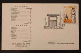 SD)1974, CUBA, CARD, I OFFICIAL BALL CENTEANRIO, CIRCULO FILATTELIC MATANZAS - Verzamelingen & Reeksen