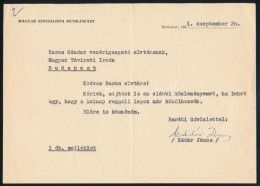 1961 Kádár János Kommunista Politikus, Miniszterelnök által Aláírt Levél - Other & Unclassified