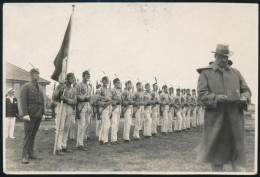 1937 Nemzetközi Balaton Repülő Csillagtúra Fotólap A Magyar Csapattal, Rajta Kalocsa-Pécs Légijárat és Egyéb Repülőposta - Other & Unclassified