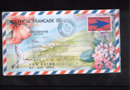 French Polynesia 1991 Interesting Aerogramme - Lettres & Documents