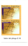 ARGENTINA 1999 MAPS SELF ADHESIVES STAMP IN PAIR 50 CENTS - Neufs