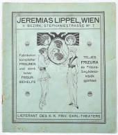 Cca 1900-1910 Jeremias Lippel, Wien Paróka Katalógusa, Gazdagon Illusztrált, Német és Magyar Nyelven, Szecessziós Borító - Publicidad