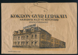 Cca 1910 - 1920 Hódmezővásárhely, Kokron József és Fiai Harisnya, Kesztyű, Kötöttáru Lerakatának Illusztrált Papírzacskó - Publicidad