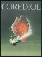 1938 Corediol Ampulla, A Richter Gyógyszertár Termékének Art Deco Reklámnyomtatványa, Nem Szignált Konecsni Grafika, Pos - Publicidad