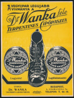 Cca 1925 Dr. Wanka-féle Terpentines Cipőpaszta, Art Deco Reklámplakát, Szép állapotban, 24×18 Cm - Publicités