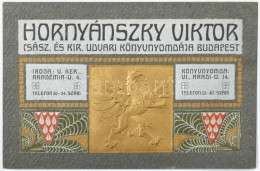 Cca 1910-1920 Hornyánszky Viktor Csász. és Kir. Udvari Könyvnyomdája Budapest, Dekoratív, Dombornyomott, Szecessziós Rek - Advertising