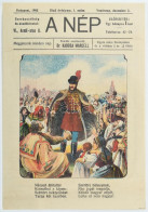 1905 A Nép C. Induló újság Litho Reklám Nyomtatvány A Címlapon Kossuth Lajossal 12x17 Cm - Publicités