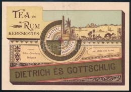 Dietrich és Gottschlig Tea és Rum Kereskedés Reklámcédula - Reclame