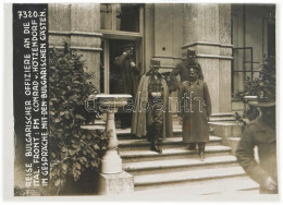 Cca 1916 Bolgár Tisztek Az Olasz Fronton Conrad Hötzendorf Tábornokkal Fotó, Kartonra Kasírozva / Bulgarian Officers Wit - Sonstige & Ohne Zuordnung