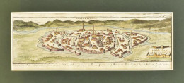 1713 Alphonsus Lasor A Varea: Székesfehérvár / Stuhlweissenburg / Alba Regale Színezett Rézmetszet. Paszpartuban 21x7 Cm - Andere & Zonder Classificatie