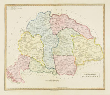 Kingdom Of Hungary. Magyarország és Erdély Színezett Rézmetszetű Térképe. London, 1839. Allan Belle & Co 350x305 Mm / Co - Other & Unclassified