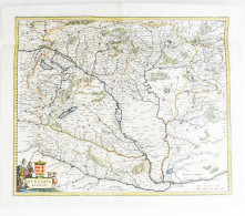 Willem Blaeu (1571-1638) / Johannes Jansonius (1729-1784) Hungaria Regnum. - Magyarország Térképe, Színezett Rézmetszet, - Andere & Zonder Classificatie