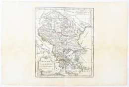 Hongrie, Turquie Europ. Par Le S. Robert De Vaugondy,. (Párizs, 1762.) E. Dussy Színezett Rézmetszető Térképe  245× 204  - Autres & Non Classés