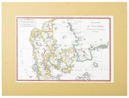 Bonne, Rigobert: Royaume De Danemark. Dánia. Rézmetszetű Térkép. 1780, Paris. 350x230 Mm / Engraved Map Of Denmark - Autres & Non Classés