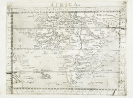 1599 Africa - Afrika Térképe. Metsz. Franco Giacomo. Rézmetszet Megjelent: Rosaccio, G.: Ruscelli: Geographia... Venezia - Otros & Sin Clasificación