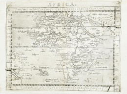 1599 Africa - Afrika Térképe. Metsz. Franco Giacomo. Rézmetszet Megjelent: Rosaccio, G.: Ruscelli: Geographia... Venezia - Other & Unclassified