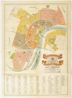 1912 Szeged Szabad Királyi Város átnézeti Térképe, Kiadja: Bartos Lipót, 1:6500. Hajtott, 86x61,5 Cm - Andere & Zonder Classificatie