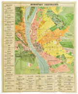 1896 Budapest Székesfőváros Tervrajza, és útmutatója, A Térkép Hátoldalán Az Ezredéves Országos Kiállítás Látképével (Mi - Sonstige & Ohne Zuordnung