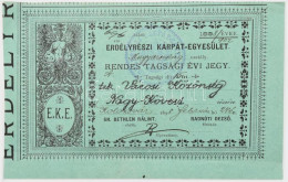 1898 Az Erdélyrészi Kárpát Egyesület Rendes Tagsági évi Jegy Nagy-Kövesd Város Részére - Ohne Zuordnung