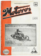 1929 A Motoros Című újság I. évfolyamának 7. Száma, 24p - Sin Clasificación
