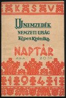 1941 Az Új Nemzedék, A Nemzeti Újság Naptára, Képekkel Illusztrált, Jó állapotban, 128p - Sin Clasificación